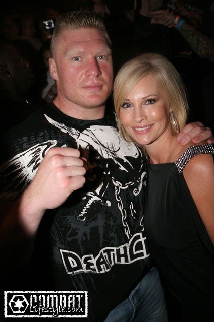block Lesnar with her wife Sable