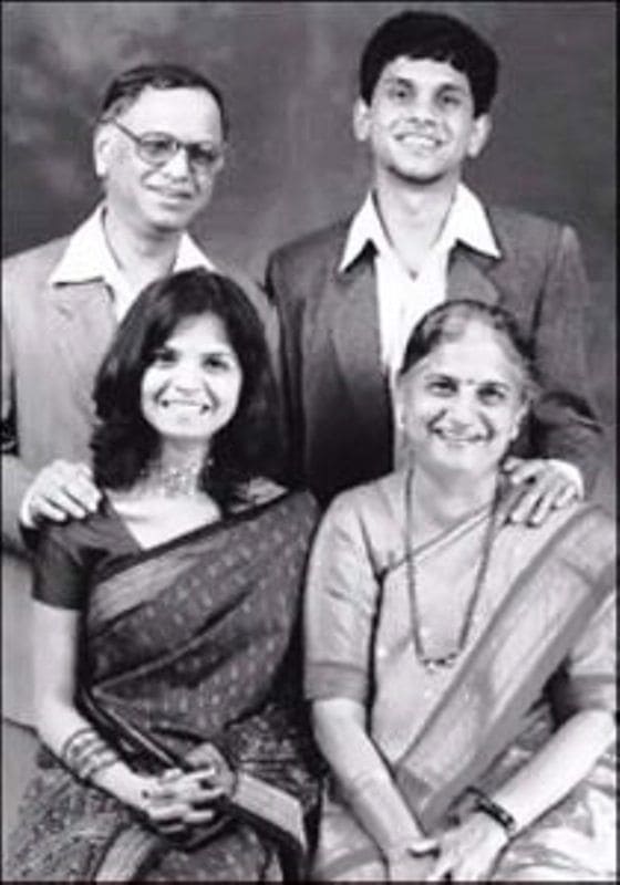 Narayana Murthy with his family