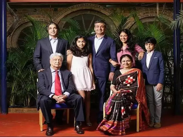 Azim Premji with his family members