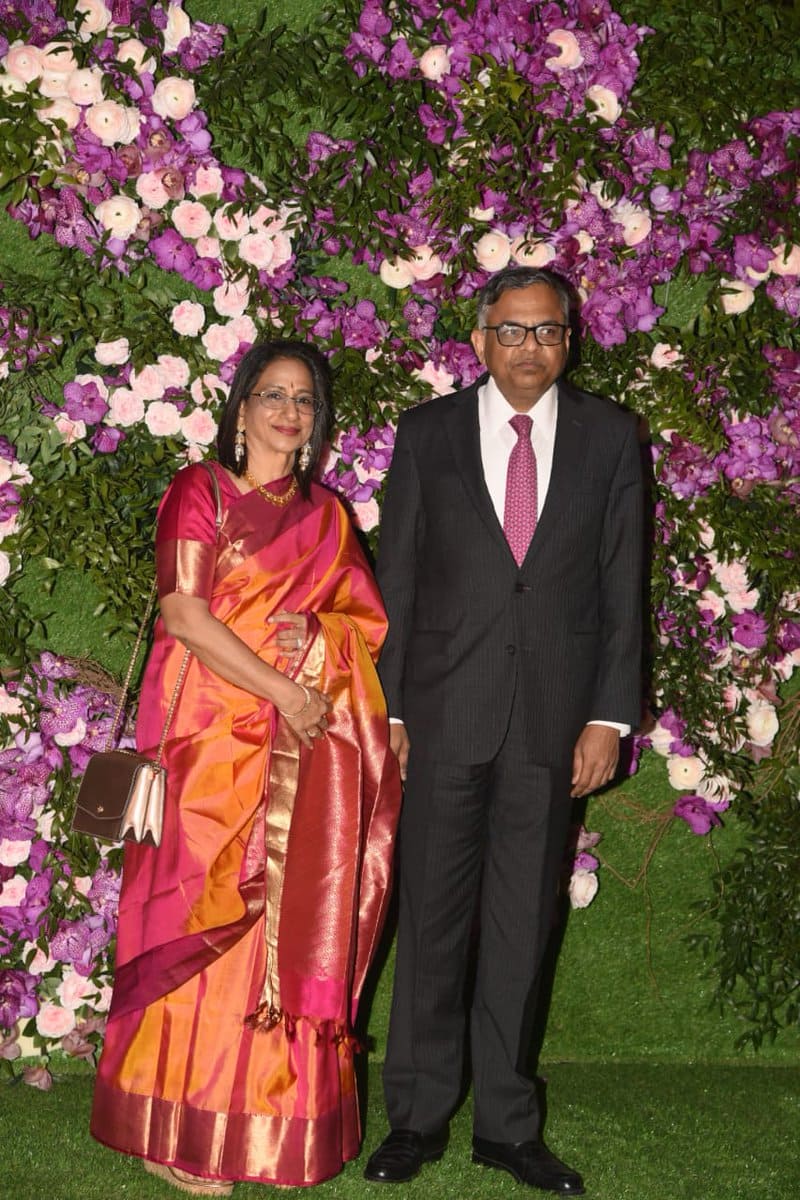 Natarajan Chandrasekaran with his wife Lalitha