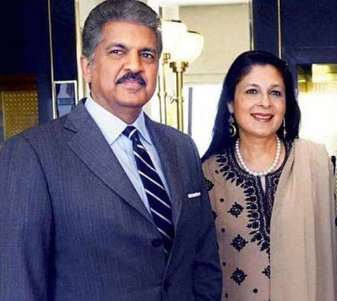 Anand Mahindra with his wife Anuradha 