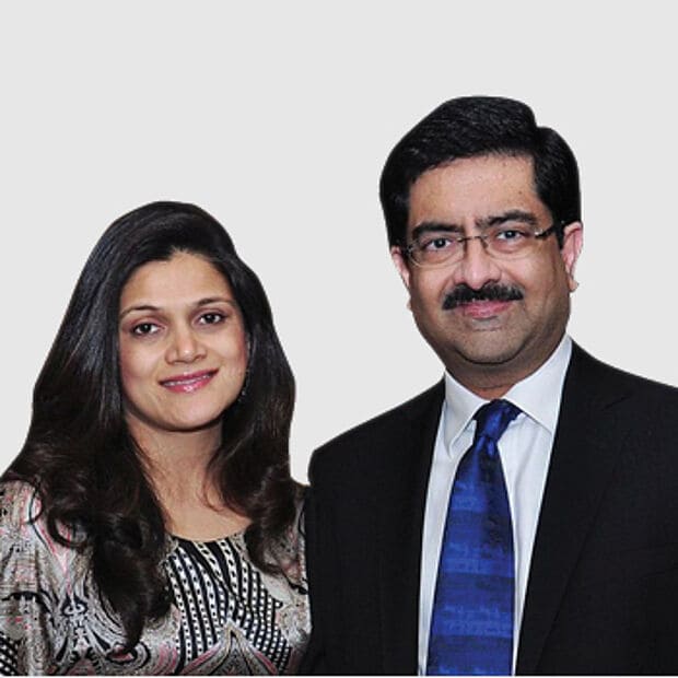 Kumar Mangalam with his wife 